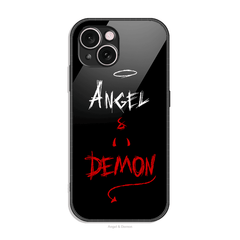Angel & Demon Design - HQ Ultra Shine Premium Infinity Glass Soft Silicon Borders Case