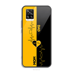 Mom Dad Love Design - HQ Ultra Shine Premium Infinity Glass Soft Silicon Borders Case