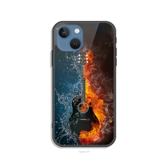 Guitar Series Design 1 - HQ Ultra Shine Premium Infinity Glass Soft Silicon Borders Case