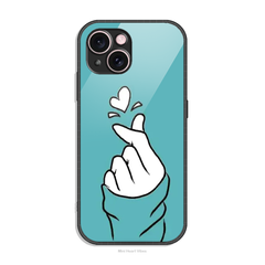 Mini Heart Vibes Design 1 - HQ Ultra Shine Premium Infinity Glass Soft Silicon Borders Case