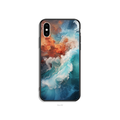 Sea View Design 2 - HQ Ultra Shine Premium Infinity Glass Soft Silicon Borders Case