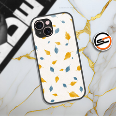 Leaves in Motion Design - HQ Ultra Shine Premium Infinity Glass Soft Silicon Borders Case
