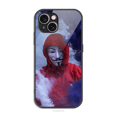 Anonymous Series Design 2 - HQ Ultra Shine Premium Infinity Glass Soft Silicon Borders Case