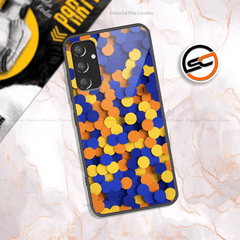 Colorful Pile Circles Design - HQ Ultra Shine Premium Infinity Glass Soft Silicon Borders Case