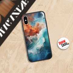 Sea View Design 2 - HQ Ultra Shine Premium Infinity Glass Soft Silicon Borders Case