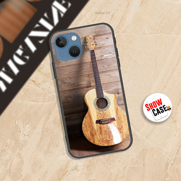 Guitar Series Design 7 - HQ Ultra Shine Premium Infinity Glass Soft Silicon Borders Case